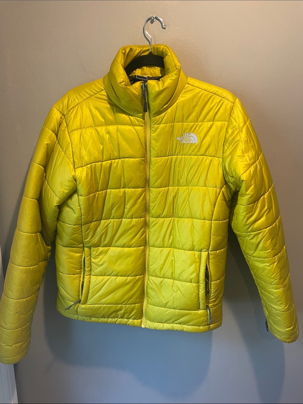 The North Face Women's Yellow Quilted Puffer Jacket